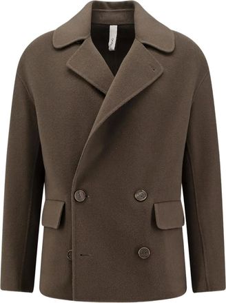 Hevò double-breasted flap-pocket jacket - Green