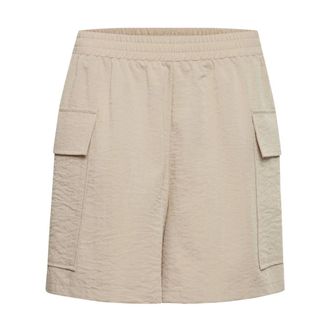 Ichi Ichi, Dames, Korte broeken, Beige, Maat: S Piqu&eacute;
