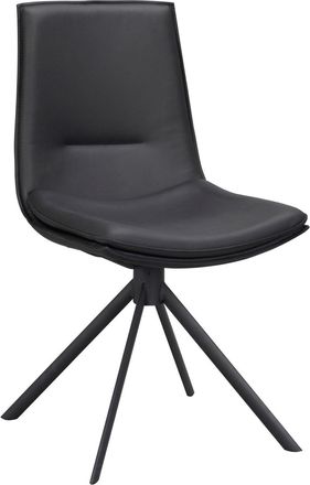Rowico Drehbarer Stuhl Lowell - Echtleder Schwarz