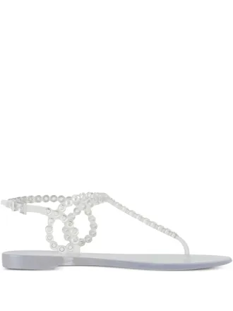 Aquazzura Almost Bare buckle-strap flip flops - White
