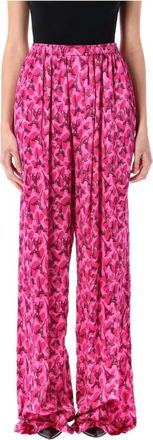 Balenciaga Wide Trousers, female, Pink, S, Comfy Lounge Trousers for a Cozy Night