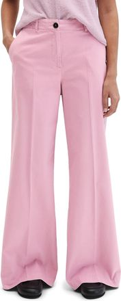 Marc O'Polo B&uuml;gelfaltenhose MARC OPOLO MARGO Wide, Damen, Gr. 34, N-Gr, soft rose, Twill, Obermaterial: 98% Baumwolle, 2% Elasthan, weit lang, Hosen B&uuml;gelfaltenho