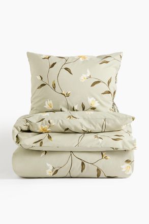 H&M Einzelbettw&auml;sche aus Baumwolle - Green