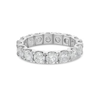 Diana M. Jewels 14kt white gold 8.00 cts round lab grown diamond eternity band in U-prong setting