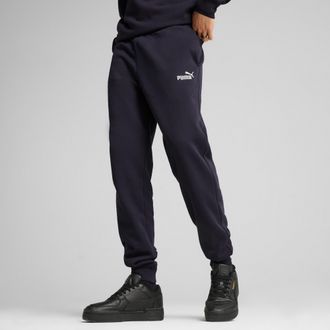 Puma Trainingshose PUMA ESS NO. 1 LOGO SWEATPANTS FL CL, Herren, Gr. XL, N-Gr, blau (new navy), Fleece, Obermaterial: 66% Baumwolle, 34% Polyester, unifarb
