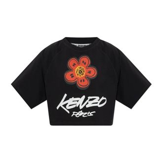 Kenzo Dames, Tops, Zwart, Maat: XS Katoen