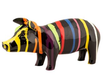Schubiger M&ouml;bel Skulptur Buntes Ferkelchen