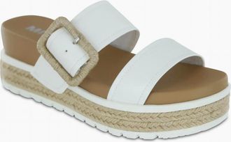 Mia Womens Kenzy Platform Sandal In White Malt