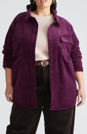 Universal Standard Greenwich Stretch Corduroy Jacket in Violette at Nordstrom, Size 4Xl