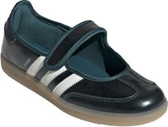 adidas Samba Jane Sneaker in Rich Green/off White/gum at Nordstrom, Size 10.5