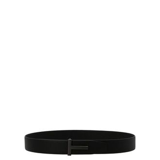 Tom Ford Belts, male, Black, 80 CM, T Reversible Leather Belt