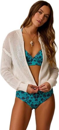 Carve Designs Presley Mesh Bomber in Cloud at Nordstrom, Size X-Large