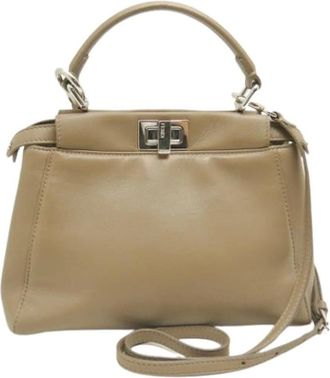 Fendi Pre-owned Handbags, female, Brown, Size: ONE SIZE Pre-owned Selleria Handbag