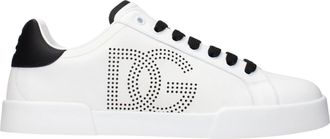 Dolce & Gabbana Zapatillas Strobel Portofino Hombre Blanco/Negro Piel