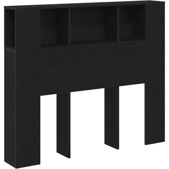 vidaXL vidaXL Testata del letto con testiera Rovere Nero 120 x 19 x 104,5 cm