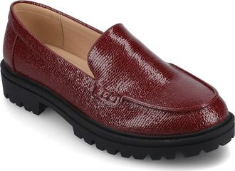 Journee Collection Ericka Lug Sole Platform Loafer - Wide Width in Oxblood at Nordstrom Rack, Size 9.5