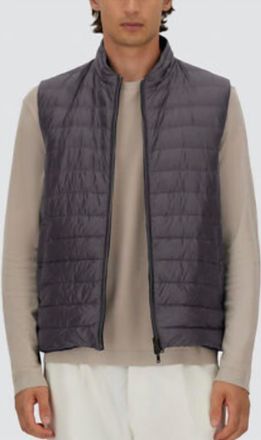 Herno Mens Reversible Nylon Ultralight Waistcoat In Bluedarkgrey