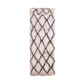 AFK Living Alfombra bereber marroqu&iacute; de pura lana 75 x 202 cm