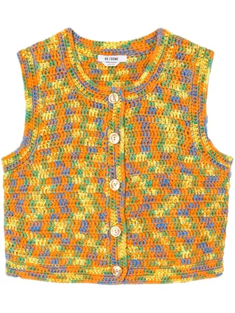 Re/Done Gebreid gilet - Oranje