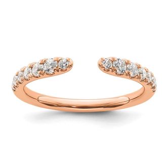 Diamond2Deal 14k Gold Lab Grown Diamond Wedding Band Ring 0.37Ct Clarity- VS Color- D-E