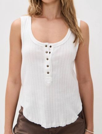 Free People Bryson Henley Tank In White