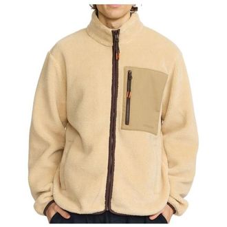Revolution Pocket Teddy Jacket Fleecejacke f&uuml;r Herren | beige