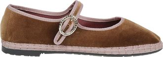 Flabelus Balthasar Mary Jane - Dames - Espadrilles - Bruin - 39 EU - Katoen - Schoenen