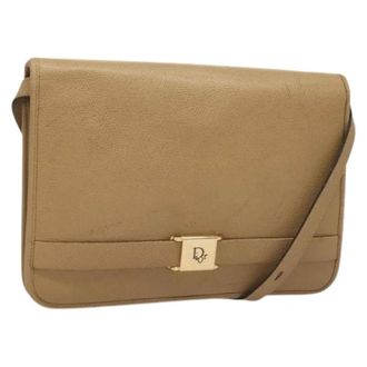 Dior Pre-owned Cross Body Bags, female, Beige, Size: ONE SIZE Pre-owned Vintage Shoulder Bag