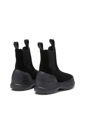 Moon Boot Womens Luna Chelsea Boot Black Suede Rubber Sole