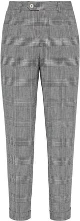 Brunello Cucinelli Prince of Wales trousers - Grey