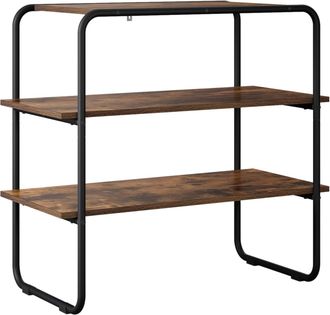 vidaXL Mesa Consola Roble Ahumado 60 X 41 X 75 Cm Madera De Ingenier&iacute;a Vidaxl