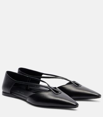 Max Mara Amatassa leather ballet flats