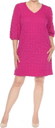Joseph Ribkoff Bubble Jacquard Mini Shift Dress In Purple Orchid