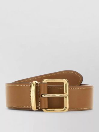 Miu Miu leather belt contrast stitching detail design