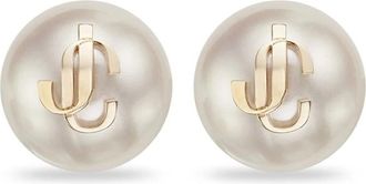 Jimmy Choo London Logo Faux-pearl Earrings