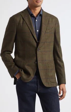 Boglioli Galles Overcheck Sport Coat in Brown at Nordstrom, Size 50