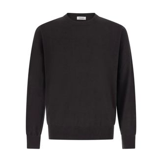 KANGRA Geribbelde trui met ronde hals - Heren - Sweatshirts & Hoodies - Bruin - Maat: XL Wol