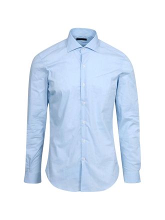 Fay Tailored Light Blue Pointed Collar Shirt