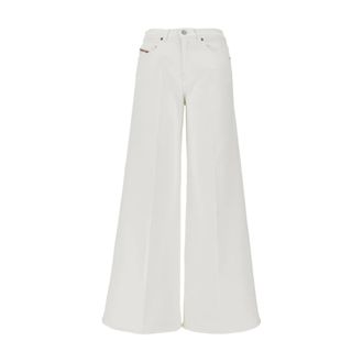 Diesel Wide Jeans, female, White, Size: W27 Diesel Jeans White