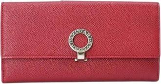 Bulgari Pre-owned Wallets, female, Red, Size: ONE SIZE Pre-owned Vintage Long Wallet