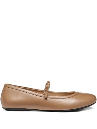 Geox buckle-fastening leather ballet flats - Neutrals