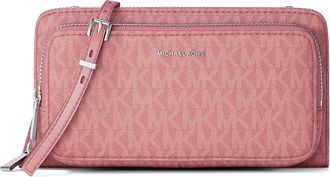 Michael Kors Jet Set Large Continental Xbody Cross Body Womens Handbags Rosewood : LG, Polyester