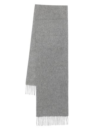 Aspinal of London fringed-edge cashmere scarf - Grey