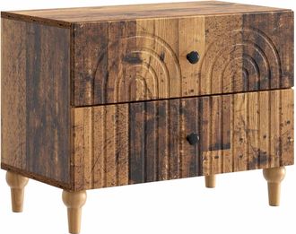 vidaXL Armario De Noche Con Caj&oacute;n Madera Envejecida 62 X 34,5 X 48 Cm Vidaxl