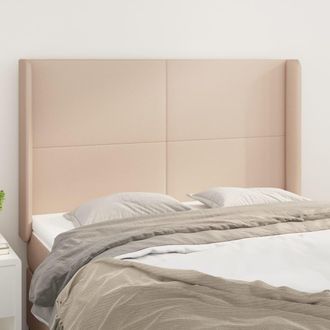 vidaXL Cabecero Con Orejas Cuero Sint&eacute;tico Capuchino 147x16x118/128 Cm Vidaxl
