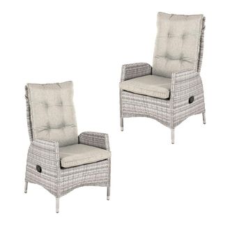 ED&Egrave;N JARD&Iacute; Pack 2 sillones ergonomicos resistentes gris claro