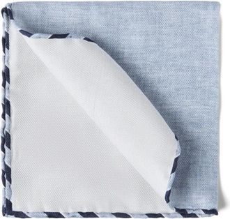 Brunello Cucinelli Fazzoletto da taschino in seta - Blu