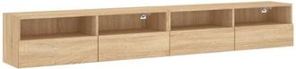 vidaXL TV Wall Cabinets 2 pcs Sonoma Oak 100x30x30 cm Engineered Wood vidaXL