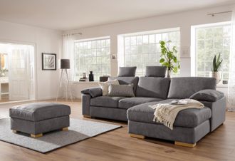 HOME AFFAIRE Ecksofa »Ventura L-Form« wahlweise mit Bettfunktion und Bettfunktion/Bettkasten