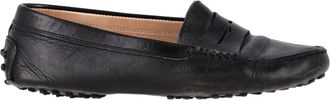 Tod's Tods Penny Loafers in Black Calf Leather